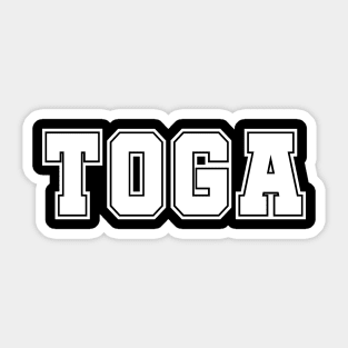 Toga Saratoga Springs Upstate New York Sticker